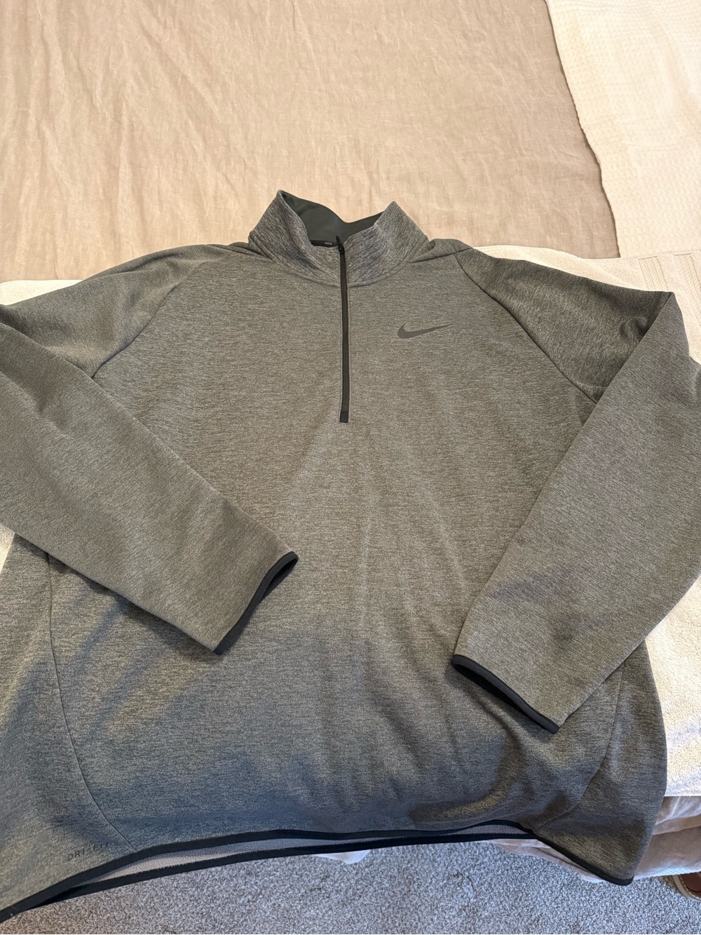 Nike Gray Half-Zip Performance Pullover